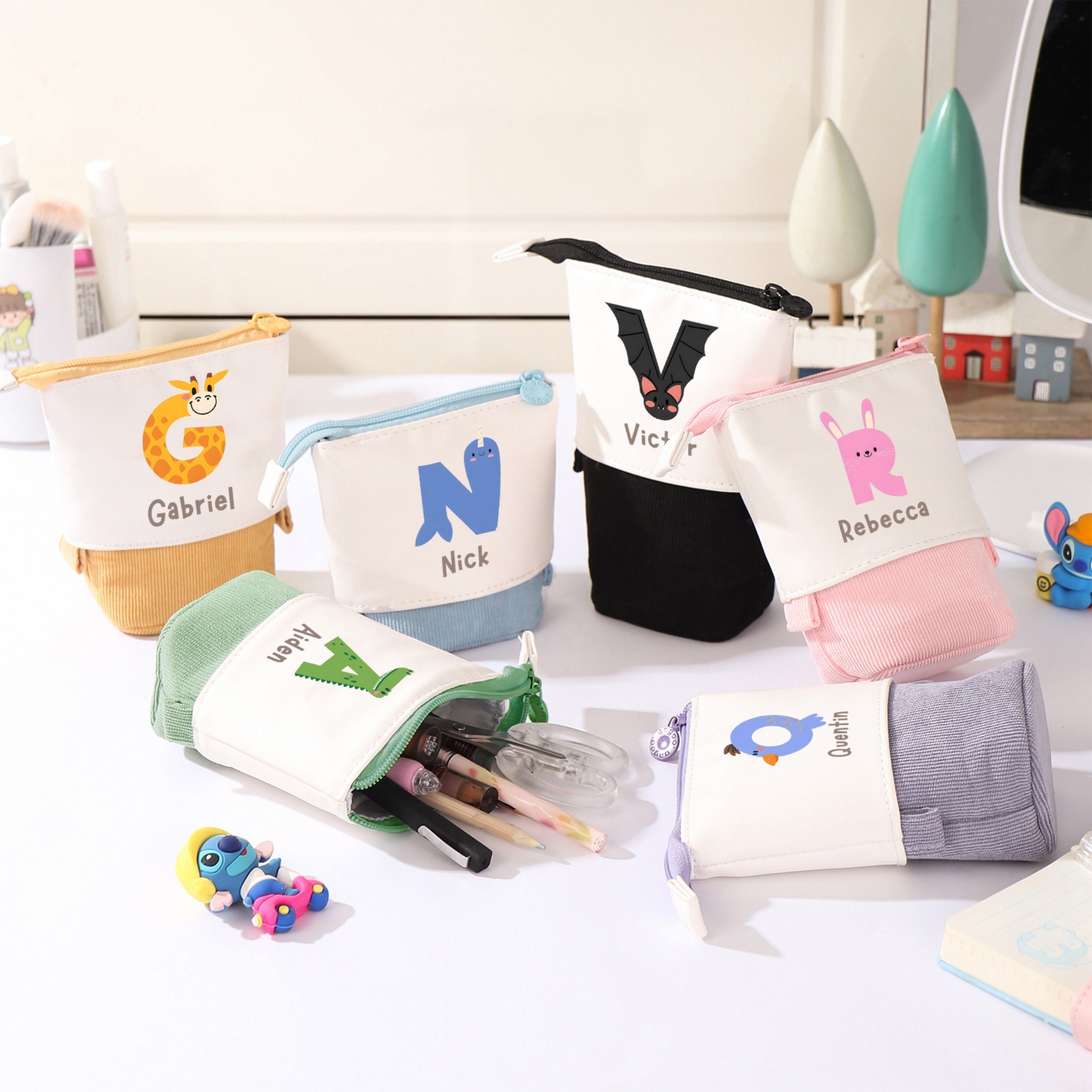 Personalized Pencil Case - Kids Pencil Case - Back to School Pencil Case - Personalized Rainbow Pencil Case - Kids Gift - Cute Pencil Case