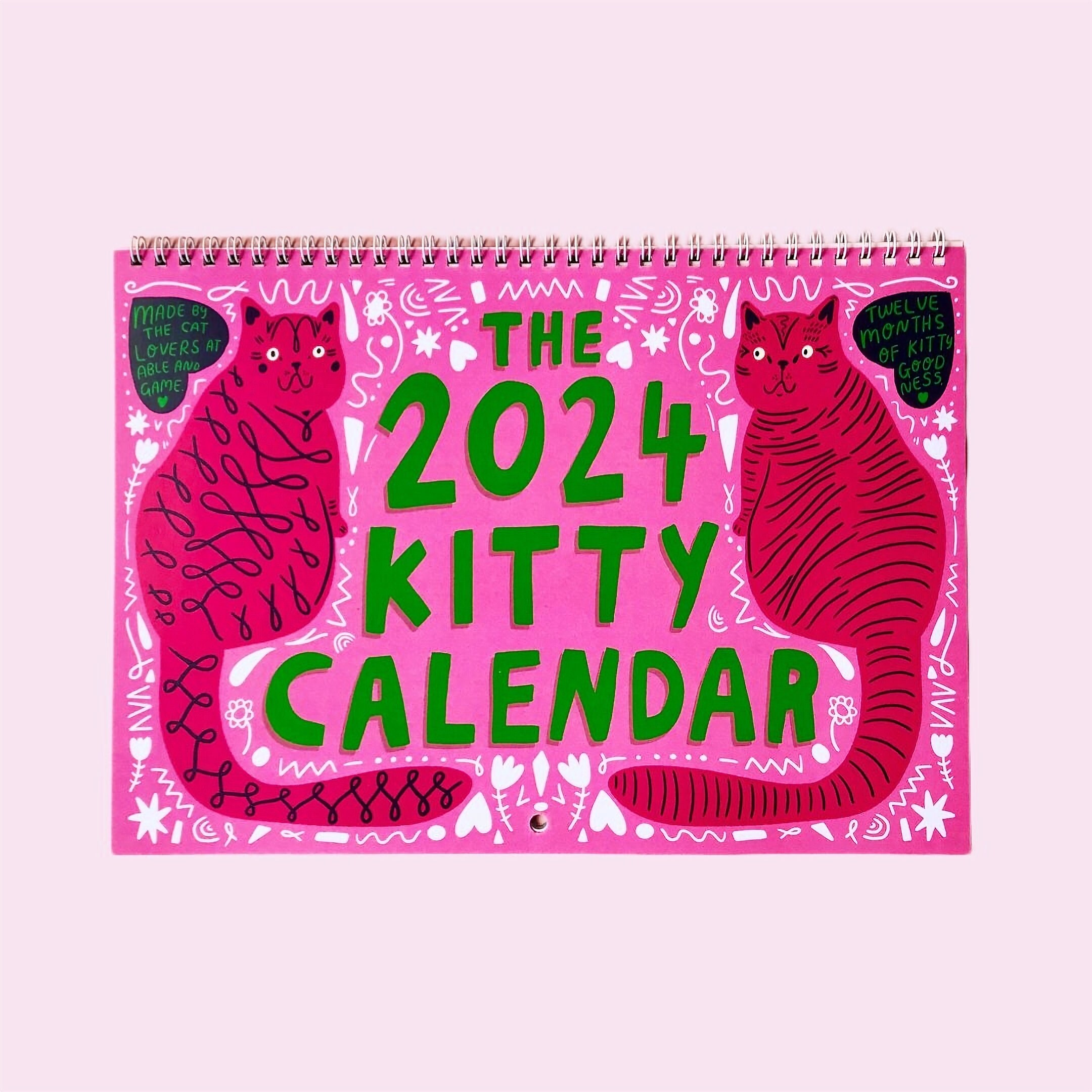 2024 Kitty Calendar 2024 Wall Calendar Cat Calendar 2024 Etsy Canada