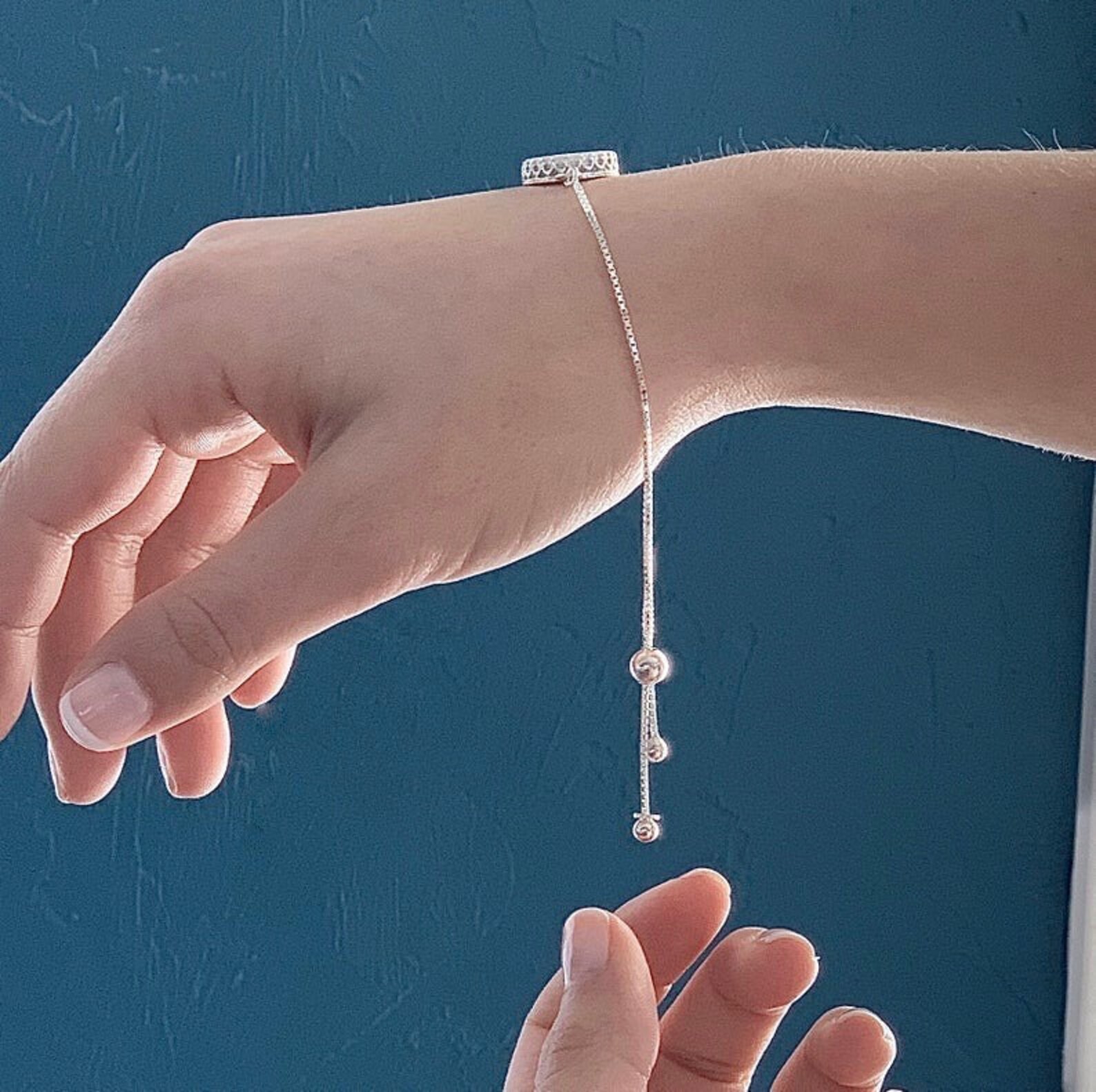 Dainty Silver Bracelet Adjustable Bolo Bracelet Broken China Etsy