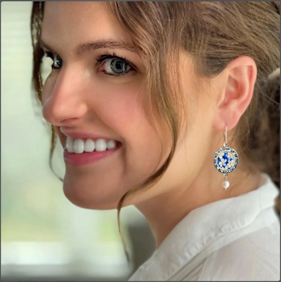 Etsy forget sale me not earrings