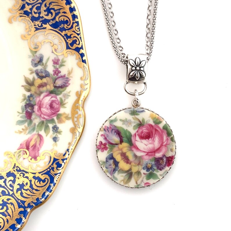 20th Anniversary Gifts For Her Jewelry Broken China Jewelry 20th Anniversary Gift for Her Vintage