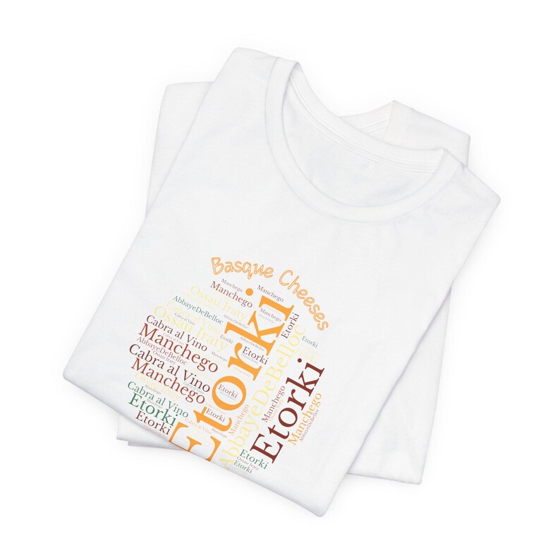 Baskischer Käse Liebhaber Unisex T-Shirt, Foodie Geschenk Bild 4