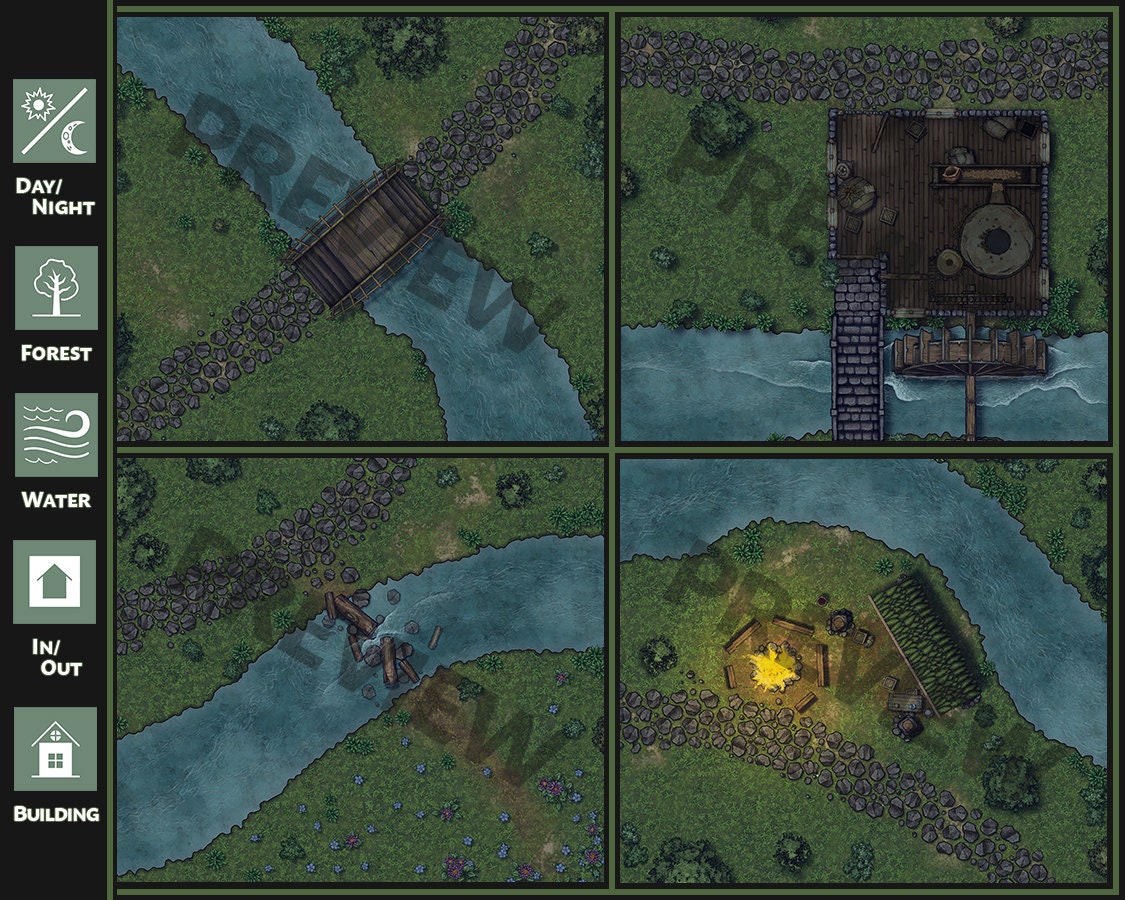 Forest Battle Maps Mini Pack II. - Etsy