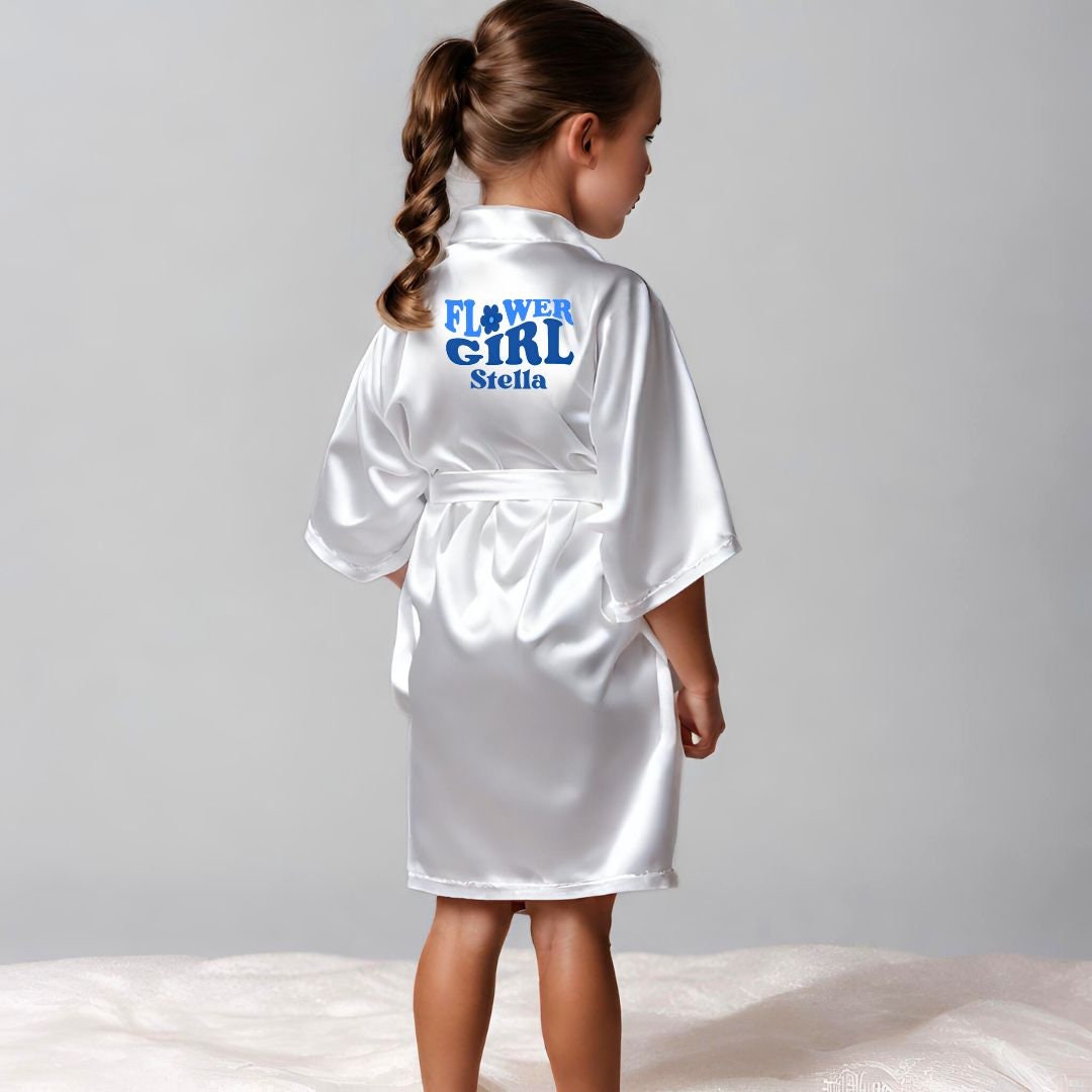 Flower Changing Robe Flower Girl Robe - Flower Girl Robes - Flower Girl Wedding Gift - Silk ...