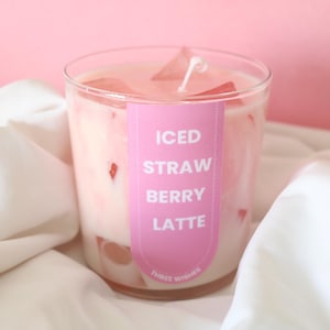 Strawberry Milk Soy Candle: Sweet Scented, Hand-Poured in Spain