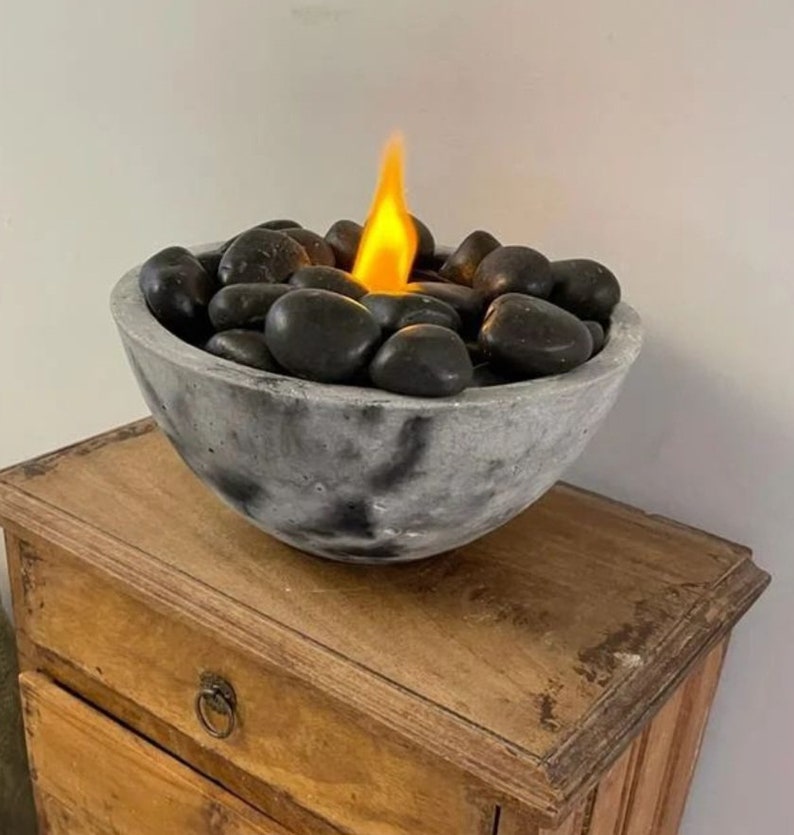 Concrete Fire Bowl,fire Pit,table Fire Bowl,outdoor Decor,handmade Fire ...