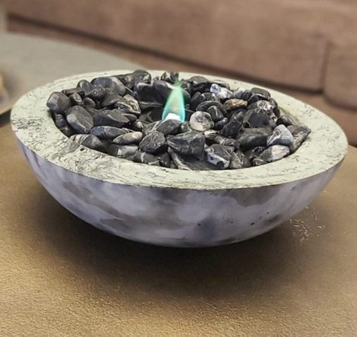 Green Concrete Fire Bowl,fire Pit,table Fire Bowl,outdoor Decor ...
