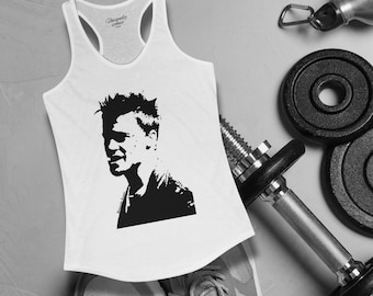 Camiseta sin mangas estilo grunge con espalda cruzada retro