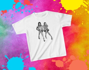 Maglietta per neonati, maglietta corta, maglietta ispirata a Naomi Campbell, Kate Moss, famosa modella, maglietta, maglietta iconica, maglietta retrò, top supermodella, EU