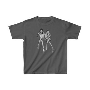 Kate Moss Shirt, Kate Moss & Naomi Campbell T Shirt, 90s Supermodel Baby Tee, Y2K Model Graphic Top image 7