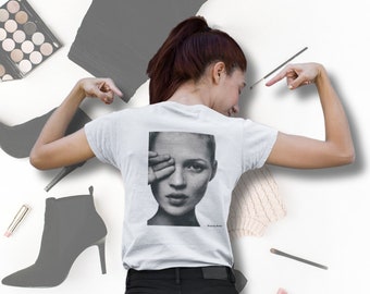 Camiseta de Kate Moss, modelo, para amantes de la moda, regalo, elegante, top de moda, camiseta retro vintage de supermodelo, regalo de los años 90 para mujer, regreso a clases