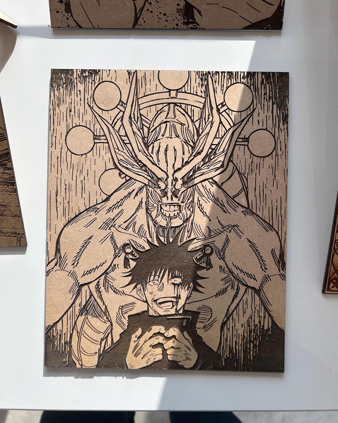 JJK || Wood Engraving || MAKORA & Megumi || Poster Jujutsu Kaisen ...