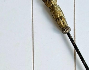 Vintage Owl Handle Fireplace Shovel: Cast Iron Ash Spade, Rustic Hearth Tool