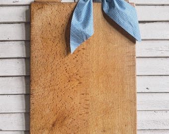 Antique Arched Handle Cutting Board Primitive Farmhouse Wooden Bread Board 1900s Kitchenware Thick Chopping Block