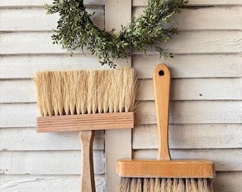 Vintage Primitive Brushes: Worn Patina Applicators for Masonry, Whitewash, Wallpaper Paste – Farmhouse Decor