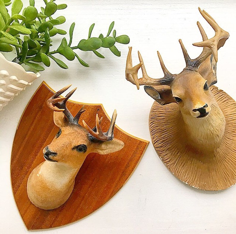Deer Head Mount >> Oh Deer Vintage Faux Taxidermy Deer Head Mount Wall Hanging Pair Home Decor Cabin Camp Mountain Lake House Mantique Man Cave Hunter Gift Deer Head Mount >> Oh Deer Vintage Faux Taxidermy Deer Head Mount Wall Hanging Pair Home Decor Cabin Camp Mountain Lake House Mantique Man Cave Hunter Gift