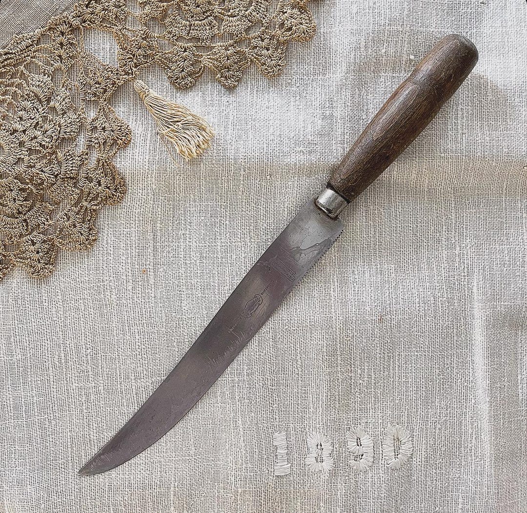 Antique Victorian Wood Handle English Bread Knife Edley & Ayre ...