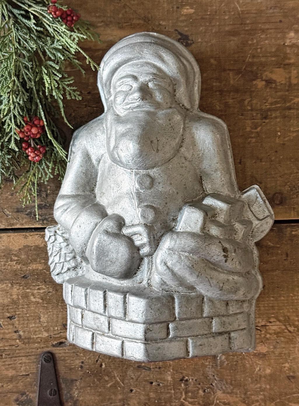 40 Festive Christmas Kitchen Decor Ideas to Spice Up Your Home: Jolly Touches for a Merry Cooking Space 8 Vintage Nordic Ware Santa Claus Cake Mold, Christmas Kitchen Decor