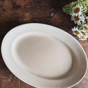 Antique Ironstone Platter, Edwin Bennett Pottery EBP Co Warranted Serving Dish