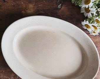 Antique Ironstone Platter, Edwin Bennett Pottery EBP Co Warranted Serving Dish