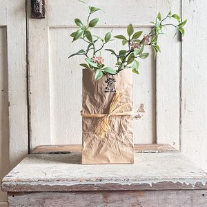 Vintage Michael Harvey Craft Paper Bag Vase 1970's Pop Art