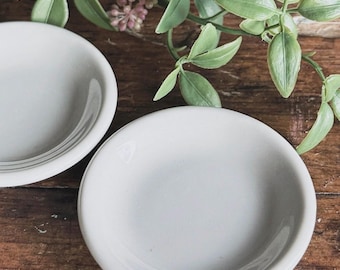 Pair of Vintage Butter Pats Restaurantware Ironstone Farmhouse Decor