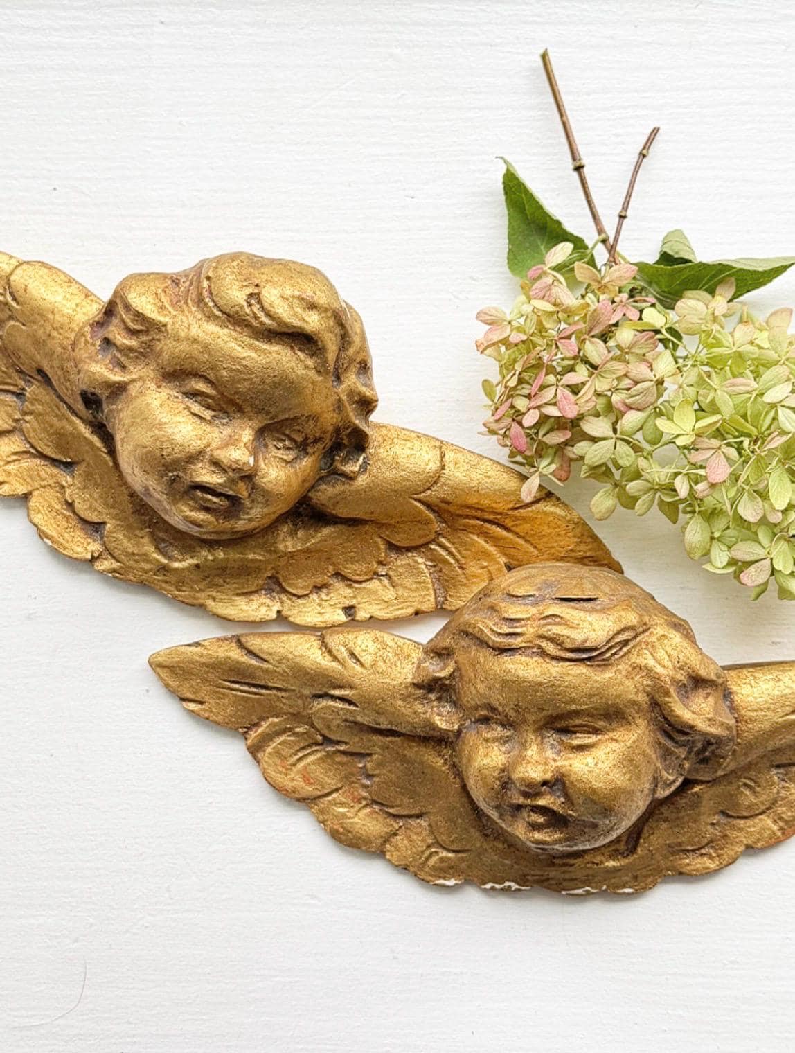 Antique Wood Angel - Etsy