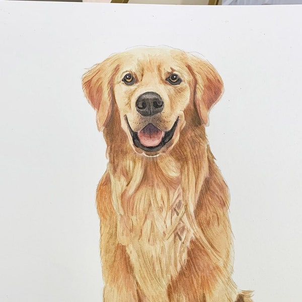 custom pet portrait, dog portrait, watercolor pet portrait, dog painting, cat portrait, portrait of my pet, pet painting - DEPOSIT ONLY