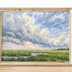 Lowcountry Marsh Fine Art Print: Coastal Sky & Clouds over Water