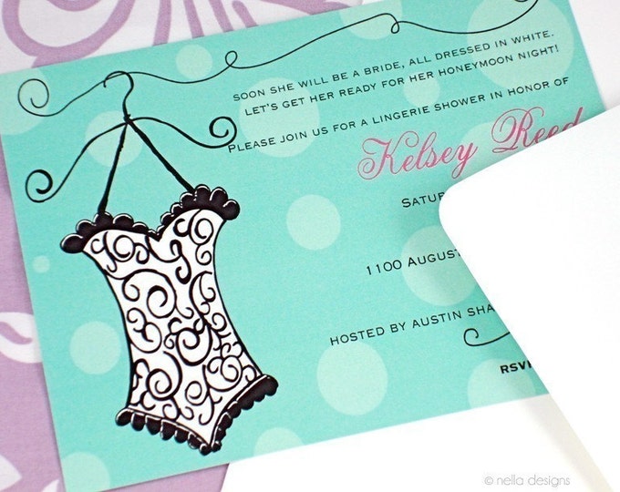 PRINTABLE Lingerie Bridal Shower Invitations - Etsy