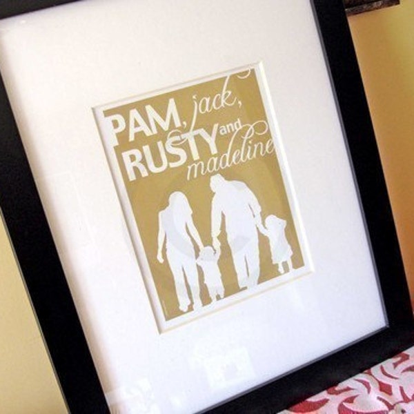 Family Silhouette Print 8x10