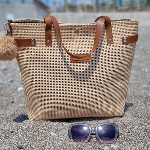 Handbag, shoulder bag, cord rope bag, beach bag, handmade bag, summer bag