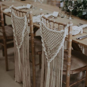 Wedding Chair Cover, Macrame Decor, Boho Chair Back, Wedding Gifts, Bohemian Decor, Bridal Decorations, Macrame Chair Decor