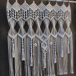Macramégordijn, macramé-huwelijksdecoratie, boho-huisdecor, bohogordijn, bruiloftachtergrond, macramé hangend, speciaal dagcadeau