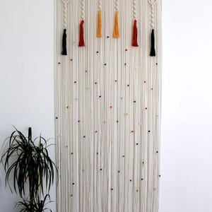 Kleurrijk macramégordijn, macramé-huwelijksdecoratie, boho-huisdecor, bohogordijn, bruiloftachtergrond, macramé hangend, speciaal dagcadeau