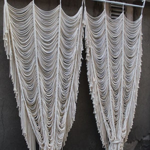 Macramégordijn, macramé-huwelijksdecoratie, boho-huisdecor, bohogordijn, bruiloftachtergrond, macramé hangend, speciaal dagcadeau