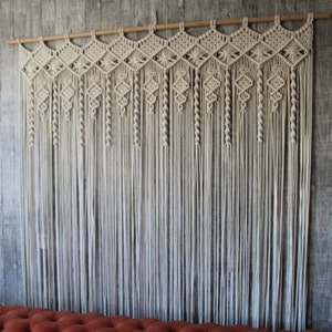 Macramégordijn, macramé-huwelijksdecoratie, boho-huisdecor, bohogordijn, bruiloftachtergrond, macramé hangend, speciaal dagcadeau