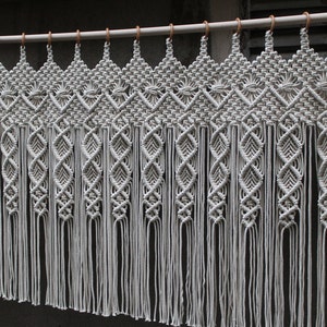 Macramégordijn, macramé-huwelijksdecoratie, boho-huisdecor, bohogordijn, bruiloftachtergrond, macramé hangend, speciaal dagcadeau