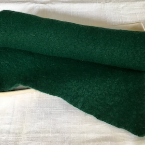 Felt Sheet - Forest Green - Christmas Green - 100% Merino Wool Felt - Hand Felted - 9 X 25 inches - beautifully soft hand felted merino wool