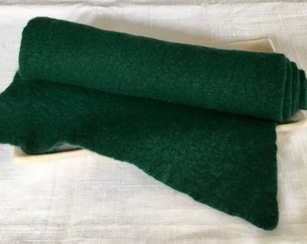 Felt Sheet - Forest Green - Christmas Green - 100% Merino Wool Felt - Hand Felted - 8 X 26 inches - beautifully soft hand felted merino wool
