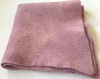 mottled light lilac wool felt  / 20 X 21 inches / 100% Merino Wool /  hand dyed and felted