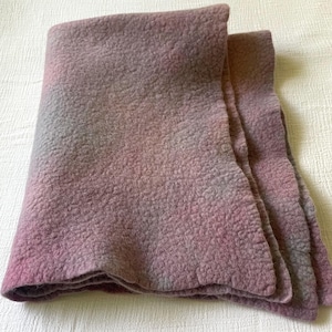 mottled lilac/indigo merino wool felt  / 19 X 24 inches / 100% Merino Wool /  hand dyed and felted