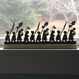 Root Children Silhouette - Paper art for windowsill or table - paper art gift - paper art decoration