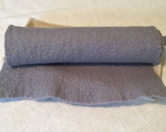 Felt Sheet - Gray - 100% Merino Wool Felt - Hand Felted - 7 X 27 inches - beautifully soft hand felted merino wool