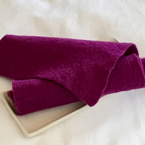 Felt Sheet - Eggplant purple - 100% Merino Wool Felt - Hand Felted - 8 X 24 inches - beautifully soft hand felted merino wool