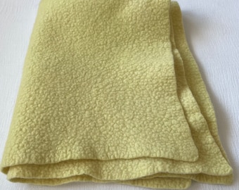 homespun yellow wool felt  / 17 X 22 inches / 100% Merino Wool /  hand dyed and felted