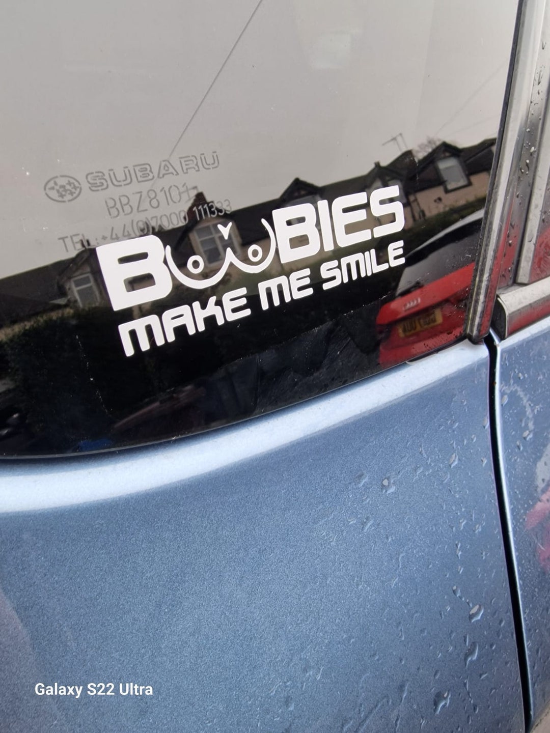 Boobies Make Me Smile JDM Drift, Wall, Windows/Paint Work Car Vinyl Sticker Decal