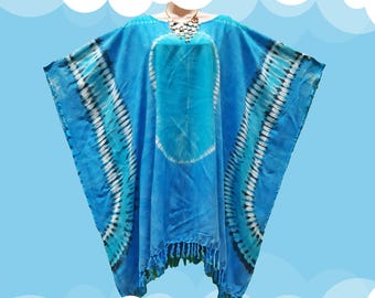 Boho Tie-Dye Kaftan Top – Handmade Festival Kimono Cover-Up