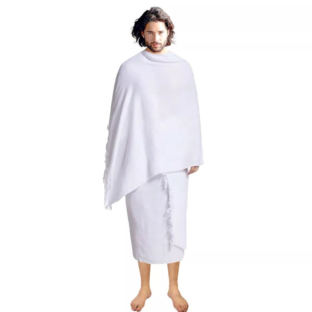 Handtuch Ihram 2 Stück Tuch Erwachsene XL Männer Größe Microfaser Hajj Umrah Ehram Ahram 1,0kg - Österreich