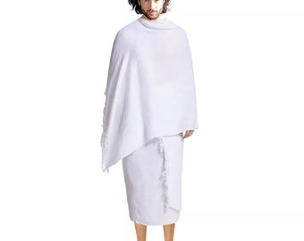 Cotton Ihram Towel Set: 2-Piece, Adult XL Hajj Umrah Clothing